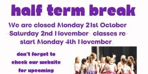 We are now closed for half term to cover...