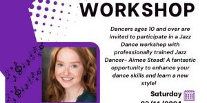 We have our jazz dance workshop this wee...